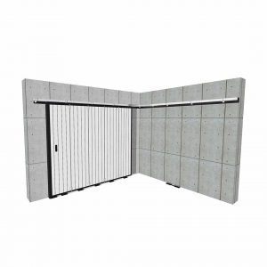 vue 3D porte de garage sectionnelle vue 3D porte de garage sectionnelle refoulement latérale