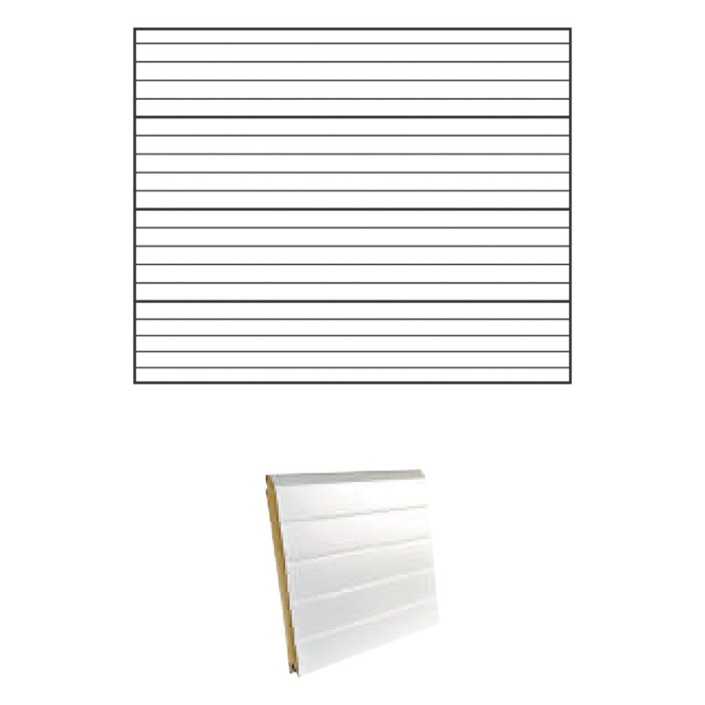 porte sectionnelle ligné