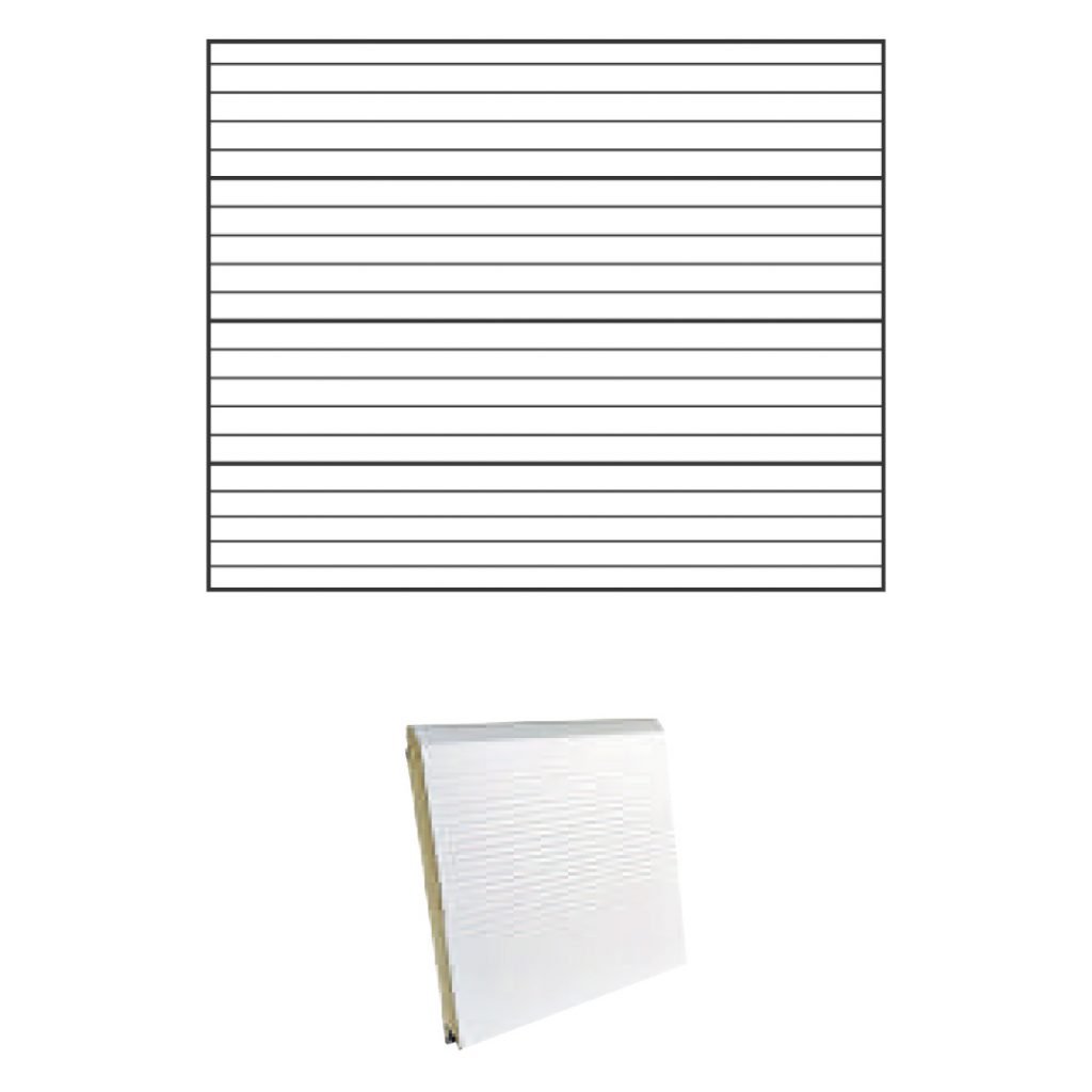 porte sectionnelle mirco rainuré