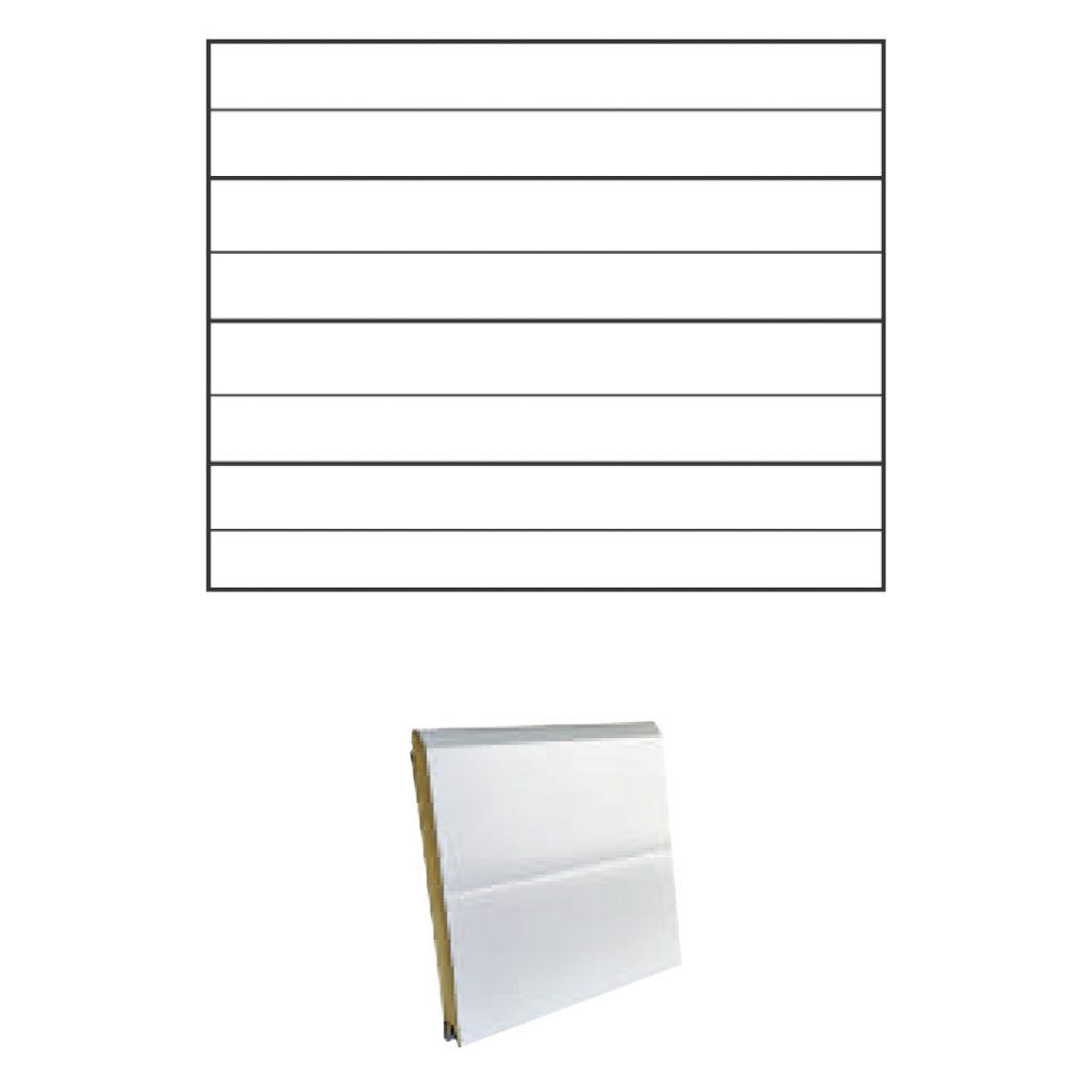 porte sectionnelle mono rainuré